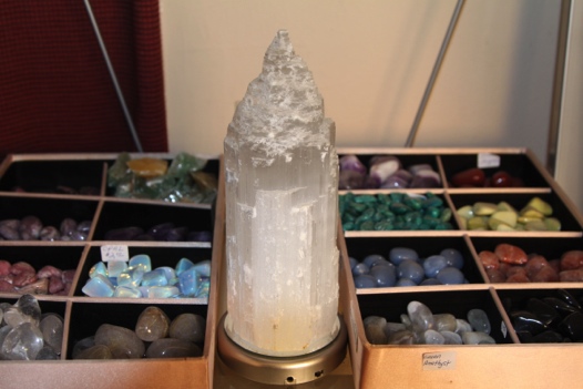 A large white crystal